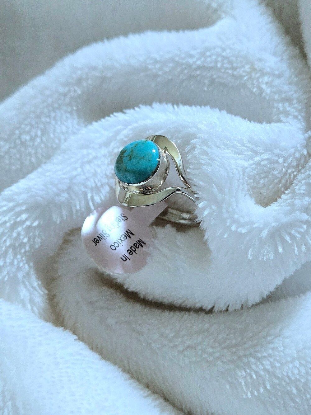 Sterling Silver🤍 Mexican🇲🇽 Turquoise Ring - NWT - Picture 15 of 16